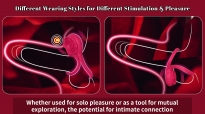 SuperLove Vibrating Cock Ring with Rose Clitoral Stimulator Pink